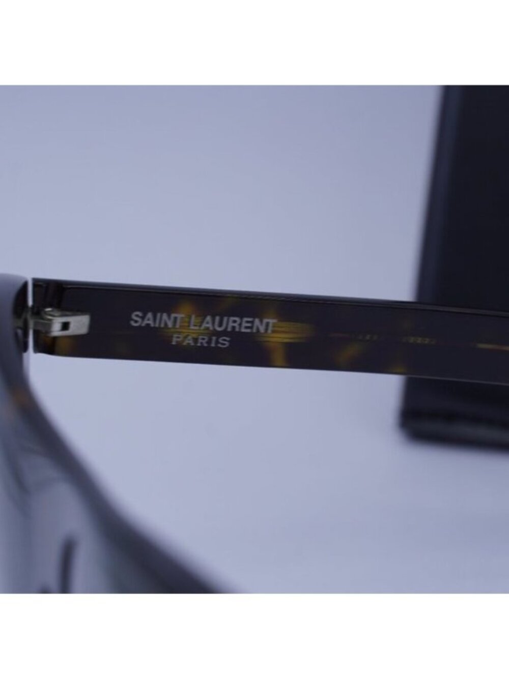 Saint Laurent SL 1 SLIM 002 Square Sunglasses - Havana/Grey - Picture 8 of 10
